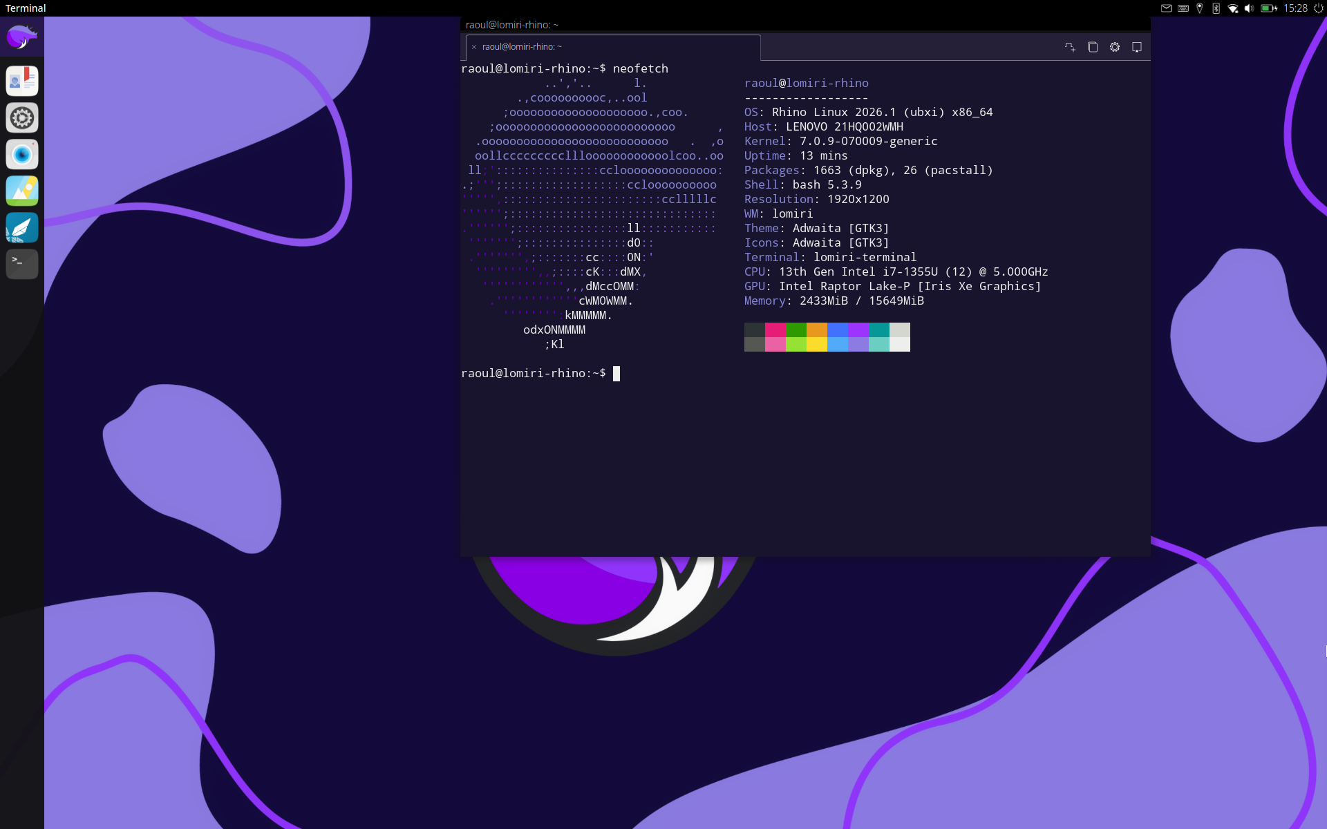 Rhino Linux releases the Lomiri Edition